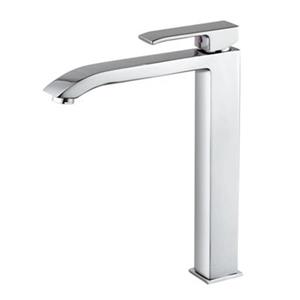 WS Bath Collections Level Polished Chrome Single Lever Washbasin Mixer Without Waste