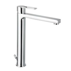WS Bath Collections Ringo Polished Chrome Lever High Spout Washbasin Mixer Without Waste Single Hole Faucet