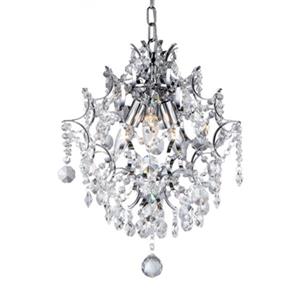 Warehouse of Tiffany Crystal Joy 3-Light Chrome Chandelier