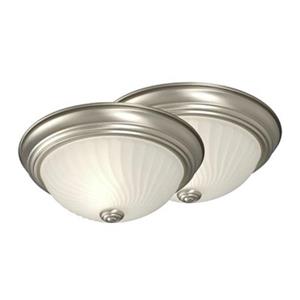 Galaxy Pewter Flush Mount Ceiling Light (Set of 2)