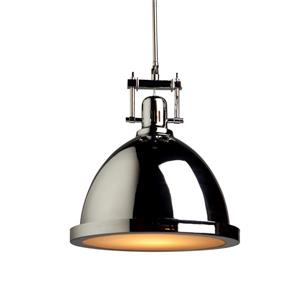 Steven & Chris by Artcraft Chrome Large Broadview 1 Light Metal Pendant