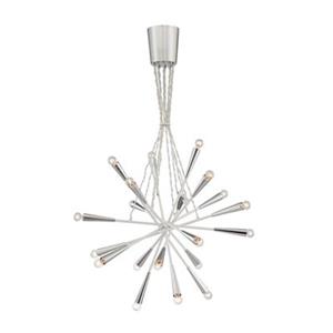 Eurofase Zazu Collection 29.5-in x 29.5-in Chrome Sunburst Pendant Light