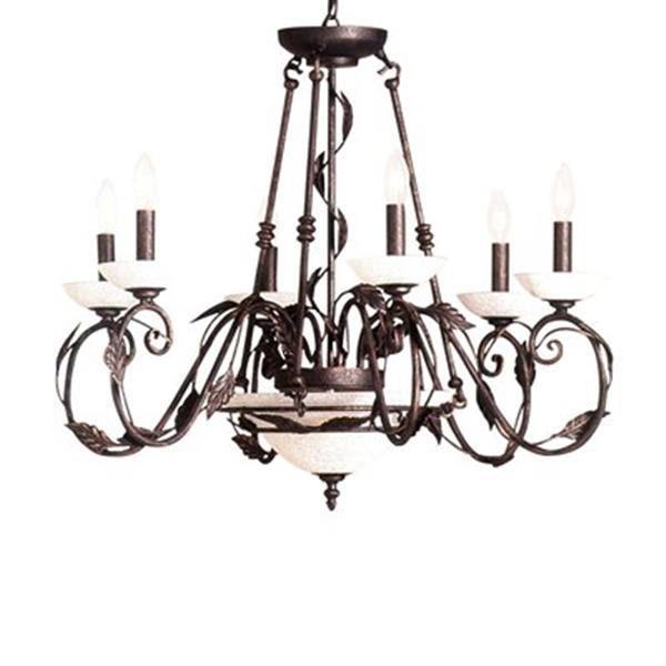 Classic Lighting 8-Light Capri Rust-Copper Chandelier