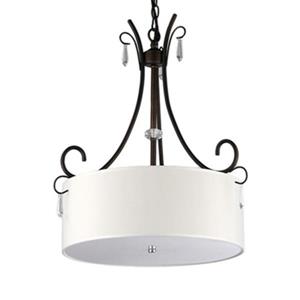 Warehouse of Tiffany Bronze Light Crystal Large Pendant Light