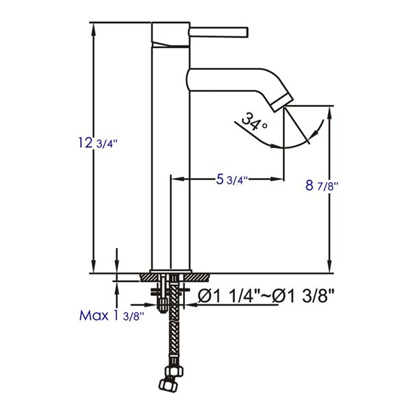 ALFI brand Polished Chrome Tall Single Lever Bathroom Faucet