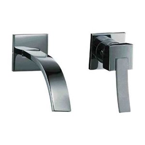 ALFI Brand Polished Chrome Single Lever Wall Mount Bathroom Faucet