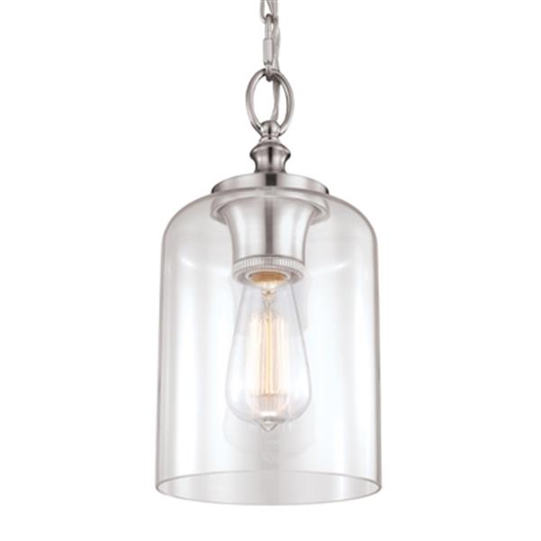 Generation Lighting Hounslow Brushed Steel 1-Light Pendant Light