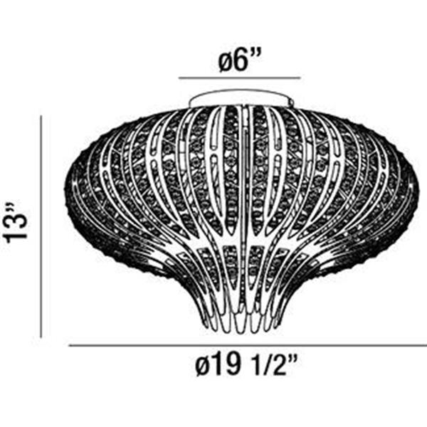 Eurofase Monica Chrome 6-Light Flush Mount Light