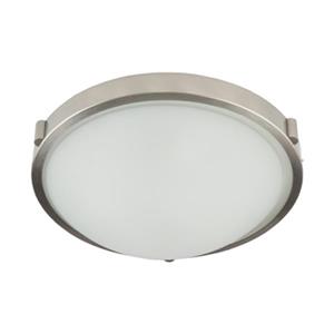 Artcraft Lighting Boise Brushed Nickel 2-Light 13-in Flush Mount Ceiling Light