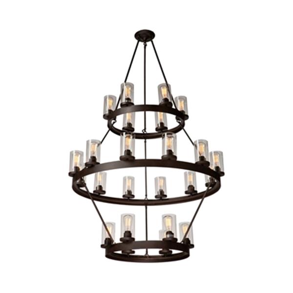 Artcraft Lighting Menlo Park Dark Chocolate Brown 24-Light Chandelier