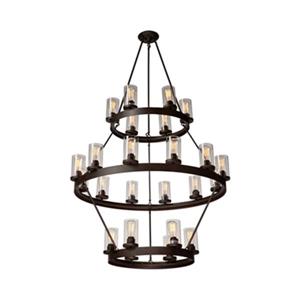 Artcraft Lighting Menlo Park Dark Chocolate Brown 24-Light Chandelier