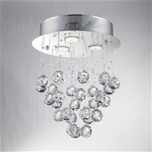 Design Living LX Series Chrome 3-Light Flush Mount Ceiling Light