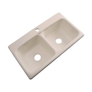 Dekor Englewood 19-in x 33-in Candlelyght Forest Double Bowl Kitchen Sink