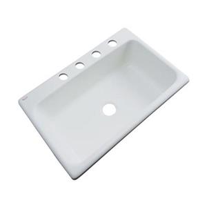 Dekor Brookwood 33-in x 22-in Sterling Silver Single Bowl Kitchen Sink