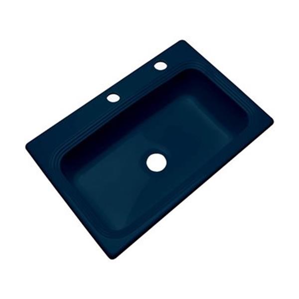 Dekor Ridgebrook 33in x 22in Navy Blue Single Bowl Kitchen Sink 78220