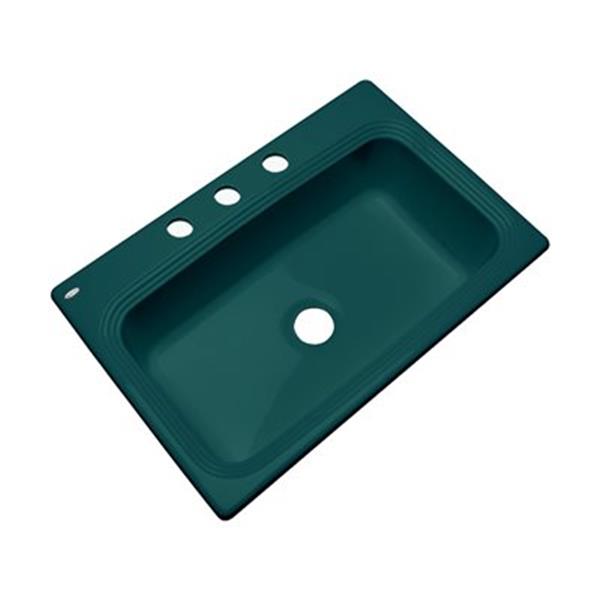 Dekor Ridgebrook 33-in x22-in Teal  Single Bowl Kitchen Sink