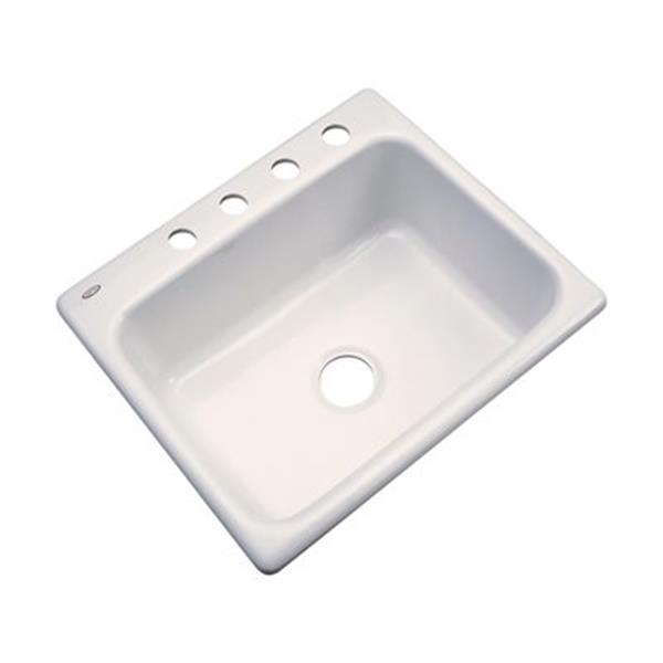 Dekor Princeton 25-in x 22-in Almond Kitchen Sink