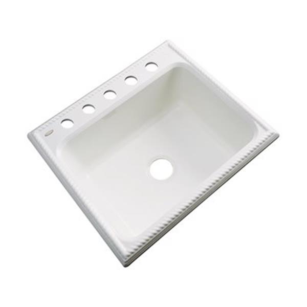 Dekor Litchfield 25 In X 22 In Biscuit Single Bowl Kitchen Sink 37503   330050832 MainImage 001 L 