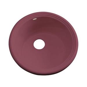 Dekor 240 Master Collection Arvada 18.25-in x 18.25-in Raspberry Puree Prep Sink