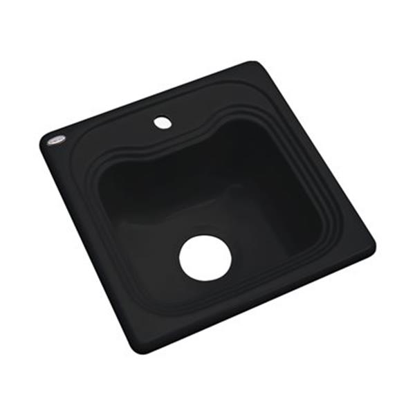Dekor Master Collection Georgetown 16-in x 16-in Black Bar Sink