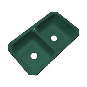 Dekor Westport 19-in x 33-in Rain Forest Undermount Double Kitchen Sink