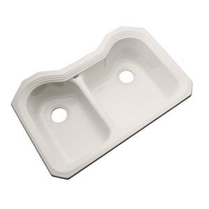 Dekor Buckingham 33-in x 22-in Natural Undermount Double Bowl Kitchen Sink