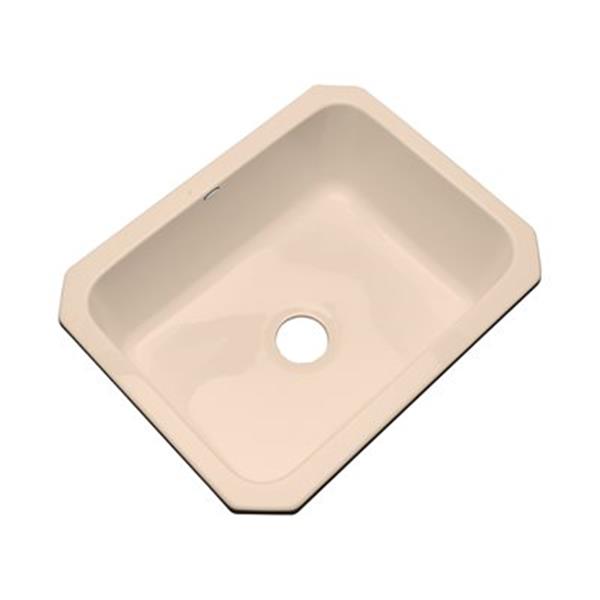 Dekor Princeton 25in x 22in Peach Bisque Undermount Kitchen Sink