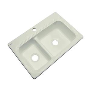 Dekor Glenworth 22-in x 33-in Jersey Cream Double Bowl Kitchen Sink