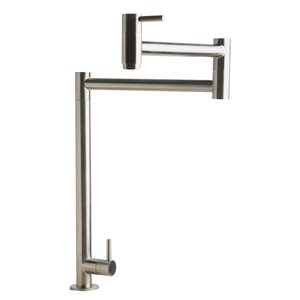 ALFI Brand 17.38-in Stainless Steel Retractable Pot Filler Faucet