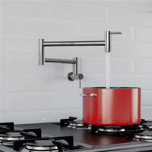 ALFI brand Stainless Steel Retractable Pot Filler Faucet