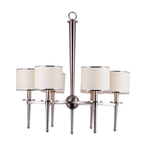 Amlite Lighting Dakota Brushed Nickel 6 Light Chandelier Cc331 6bn Rona