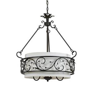 Amlite Lighting Alecia 4-Light Roman Bronze Large Pendant