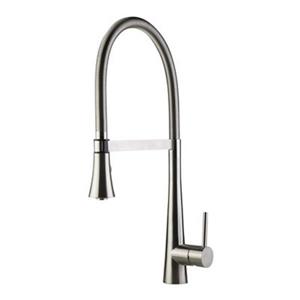 ALFI Brand Brushed Gooseneck Single Hole Faucet with Spray Head