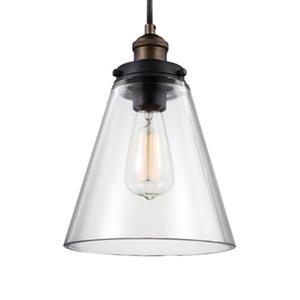 Generation Lighting Baskin Brass/Zinc Cone Pendant Light