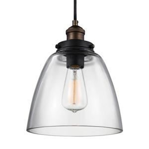 Generation Lighting Baskin Brass/Zinc Dome Pendant Light