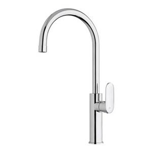 WS Bath Collections 16.60-in Chrome Kitchen Faucet with Swivel Spout