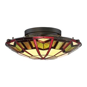 Quoizel Ascension Ridge 5.5-in x 16.5-in Bronze 2-Light Semi-Flush Mount Light