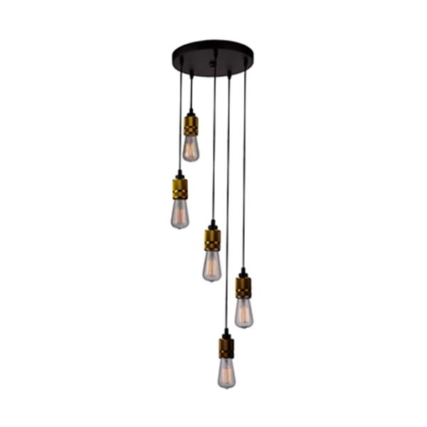 Artcraft Lighting Jersey 5-Light Vintage Brass Pendant
