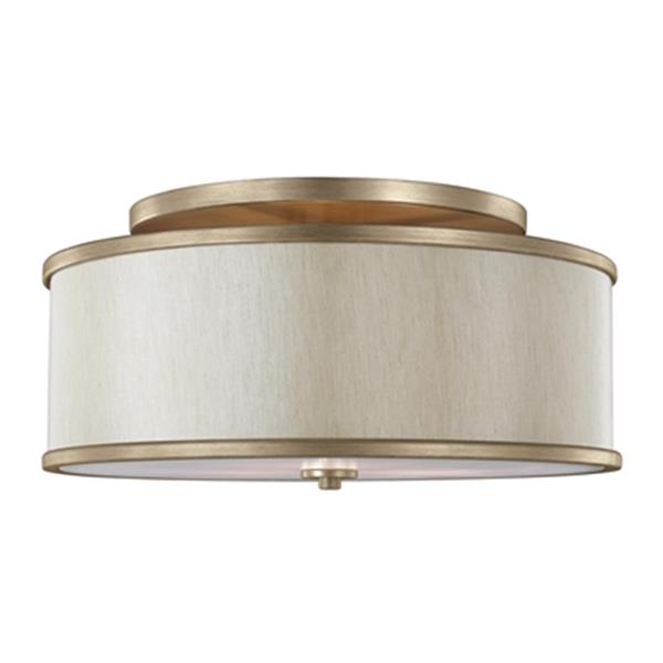 Generation Lighting Lennon 9.5-in x 20-in Sunset Gold 3-Light Semi-Flush Mount Ceiling Light