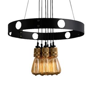 Warehouse of Tiffany 22-in x 50-in Black Jeanette 6-Light Chandelier
