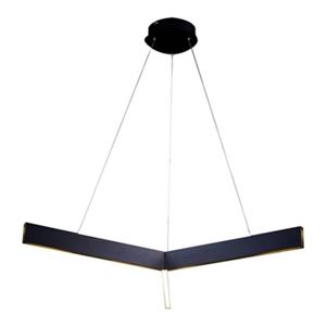 Design Living 26.8-in x 2.4-in Black Y-Shaped LED Pendant Light