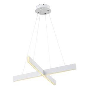 Design Living 28.3-in x 2.4-in White X-Shaped LED Pendant Light