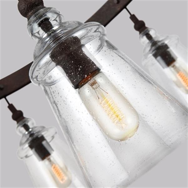 Generation Lighting Loras 5-Light Dark Weathered Iron Chandelier