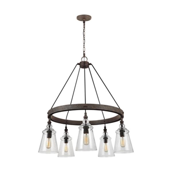 Generation Lighting Loras 5-Light Dark Weathered Iron Chandelier