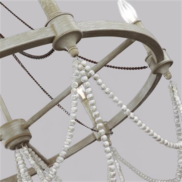 Generation Lighting Beverly 6-Light White Oak Chandelier