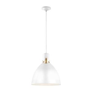 Feiss Brynne Collection 14-in x 17-in Flat White Bell LED Pendant Light