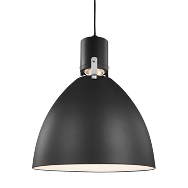 Generation Lighting Brynne Collection 14-in x 17-in Matte Black Bell LED Pendant Light