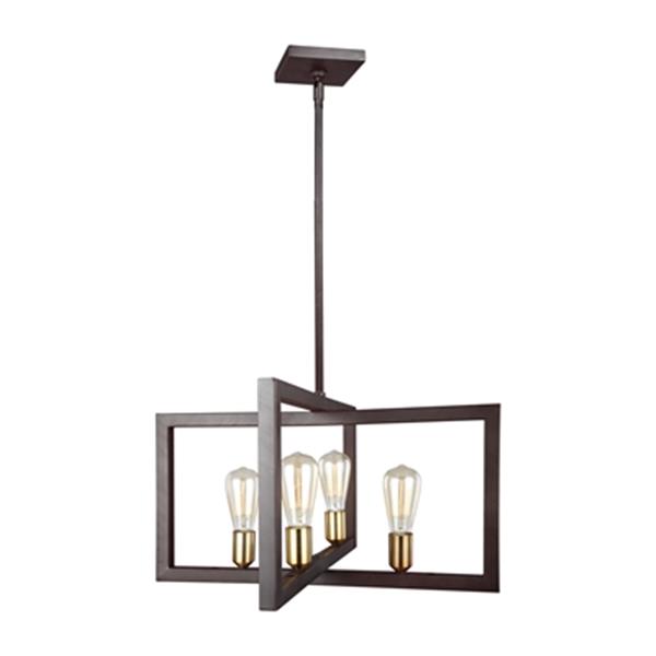 Generation Lighting Finnegan 4-Light Brass/Bronze Low Chandelier