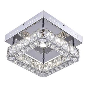 Design Living Triple Sided Crystal LED Flushmount Ceiling Light