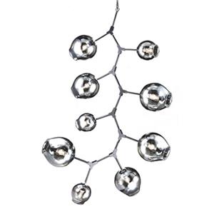 Design Living 36-in x 70-in Black 9-Light Framed Branch Pendant Light